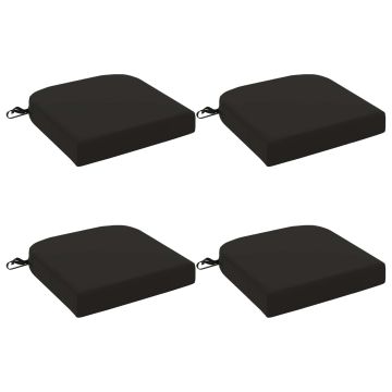 Cuscini per sedile a 4 pezzi SOEST 4 pcs 100% Poliestere Nero