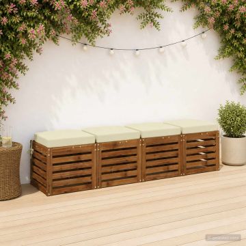 Cuscini per sedile a 4 pezzi SOEST 4 pcs 100% Poliestere Crema