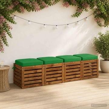 Cuscini per sedile a 4 pezzi SOEST 4 pcs 100% Poliestere Verde