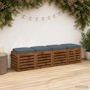 Cuscini per sedile a 4 pezzi SOEST 4 pcs 100% Poliestere Blu