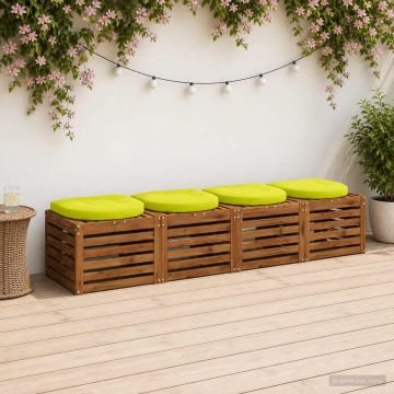 Cuscini per Sedia in 4 Pezzi 4 pz 100% Poliestere