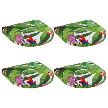 Cuscini per Sedia in 4 Pezzi 4 pz 100% Poliestere Multicolore