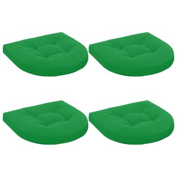 Cuscini per Sedia in 4 Pezzi 4 pz 100% Poliestere Verde