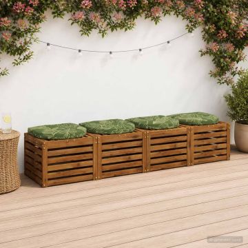 Cuscini per Sedia in 4 Pezzi 4 pz 100% Poliestere