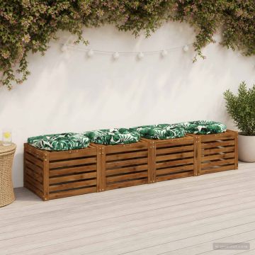 Cuscini per Sedia in 4 Pezzi 4 pz 100% Poliestere