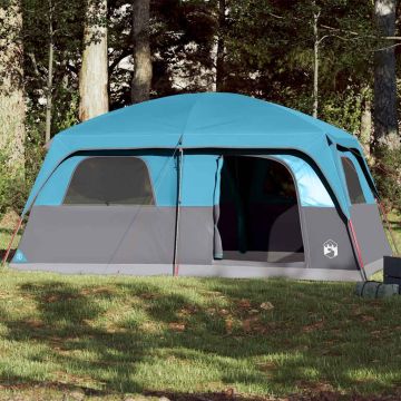 Tenda Familiare Cabina per 8 Persone Blu Impermeabile