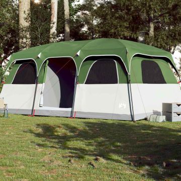 Tenda Familiare a Cabina per 10 Persone Verde Impermeabile