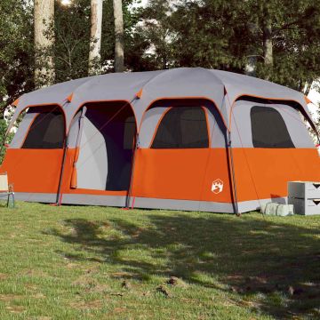 Tenda Familiare a Cabina per 10 Persone Grigia Impermeabile