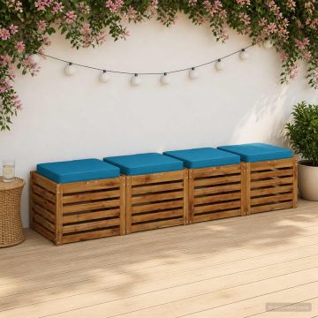 Cuscini per Sedia in 4 Pezzi VUGHT 4 pcs 100% Poliestere