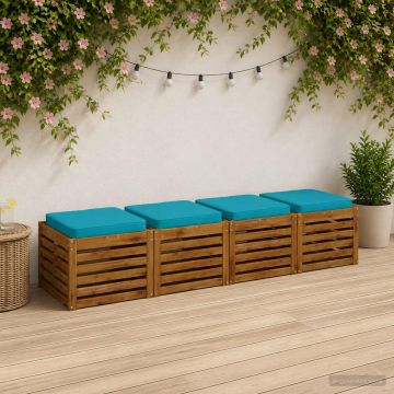 Cuscini per Sedia in 4 Pezzi VUGHT 4 pcs 100% Poliestere