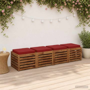 Cuscini per Sedia in 4 Pezzi VUGHT 4 pcs 100% Poliestere