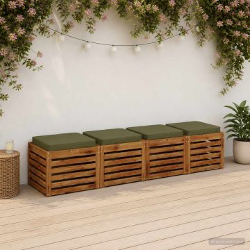 Cuscini per Sedia in 4 Pezzi VUGHT 4 pcs 100% Poliestere