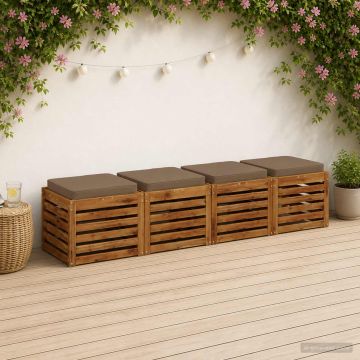 Cuscini per Sedia in 4 Pezzi VUGHT 4 pcs 100% Poliestere