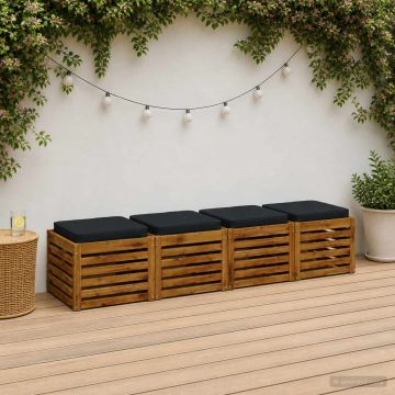 Cuscini per Sedia in 4 Pezzi VUGHT 4 pcs 100% Poliestere