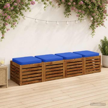 Cuscini per Sedia in 4 Pezzi VUGHT 4 pcs 100% Poliestere