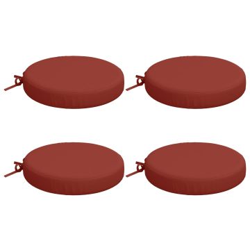 Cuscini per Sedia in 4 Pezzi SOEST 4 pz 100% Poliestere Rosso