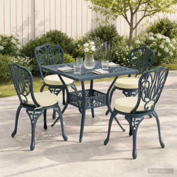 Cuscini per Sedia in 4 Pezzi SOEST 4 pz 100% Poliestere Crema