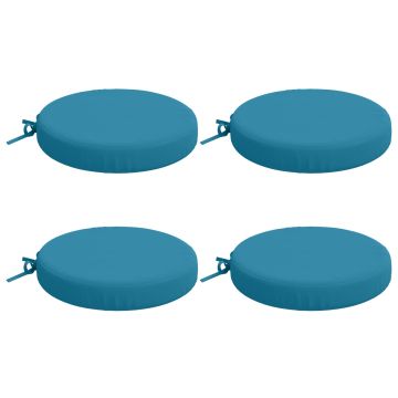 Cuscini per Sedia in 4 Pezzi SOEST 4 pz 100% Poliestere Azzurro