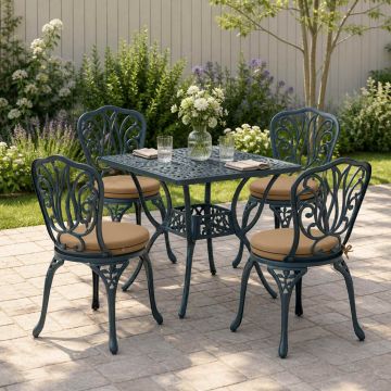 Cuscini per Sedia in 4 Pezzi SOEST 4 pz 100% Poliestere Tortora