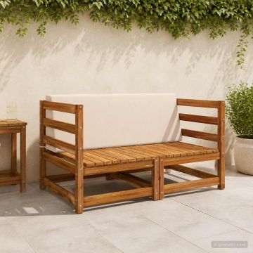 Cuscino schienale SOEST 100% Poliestere Crema 120 x 20 x 40 cm