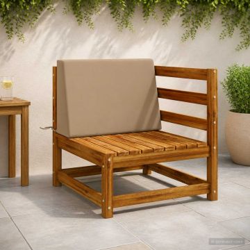 Cuscino schienale SOEST 100% Poliestere Tortora 60 x 20 x 40 cm
