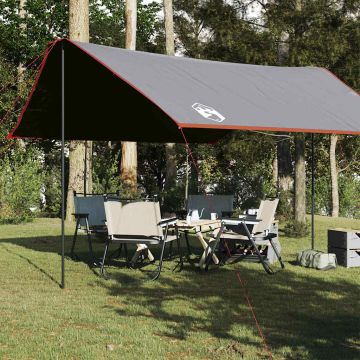 Telone da Campeggio Grigio e Arancione 430x380x210 cm Impermeabile
