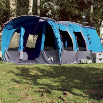 Tenda Familiare a Tunnel per 8 Persone Blu Impermeabile