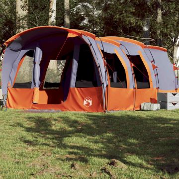 Tenda Familiare a Tunnel per 8 Persone Grigia Impermeabile