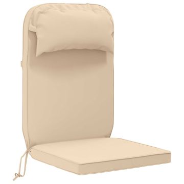 Cuscino per Lounger Sole 100% Poliestere Crema 55 x 124 x 5 cm