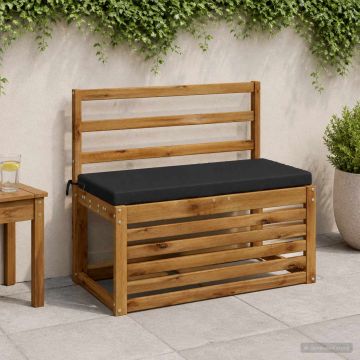 Cuscino per panchina SOEST 100% Poliestere Nero 60 x 40 x 5 cm