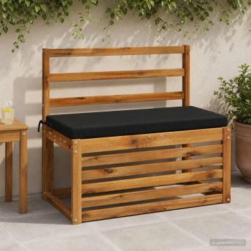 Cuscino per panchina SOEST 100% Poliestere Nero 60 x 40 x 5 cm