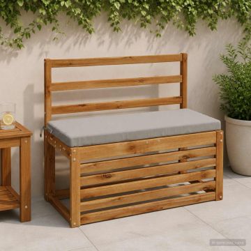 Cuscino per panchina SOEST 100% Poliestere Grigio