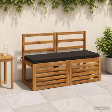 Cuscino per panchina SOEST 100% Poliestere Nero 110 x 40 x 5 cm