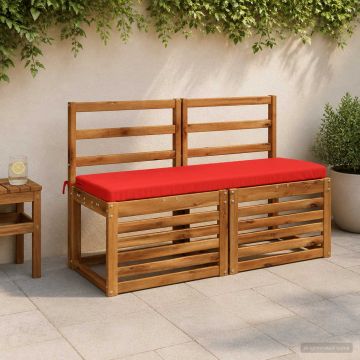 Cuscino per panchina SOEST 100% Poliestere Rosso