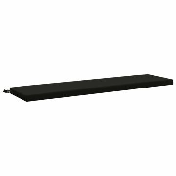 Cuscino per panchina SOEST 100% Poliestere Nero 150 x 40 x 5 cm