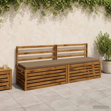Cuscino per panchina SOEST 100% Poliestere Tortora
