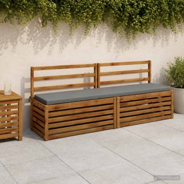 Cuscino per panchina SOEST 100% Poliestere Grigio