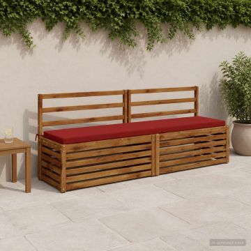 Cuscino per panchina SOEST 100% Poliestere Rosso Vino