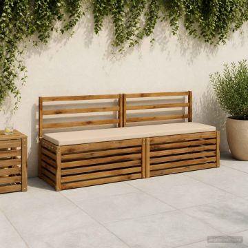 Cuscino per panchina SOEST 100% Poliestere Crema