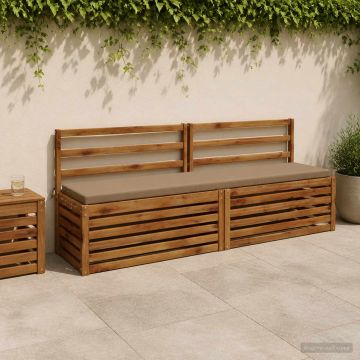 Cuscino per panchina SOEST 100% Poliestere Tortora