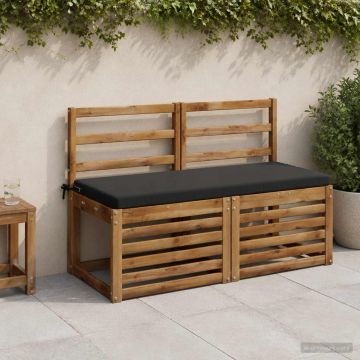 Cuscino per panchina SOEST 100% Poliestere Nero 110 x 50 x 5 cm