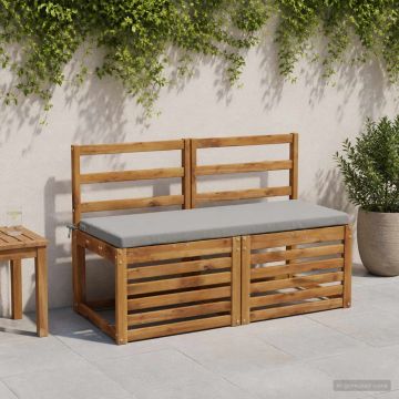 Cuscino per panchina SOEST 100% Poliestere Grigio