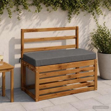 Cuscino per panchina SOEST 100% Poliestere Grigio
