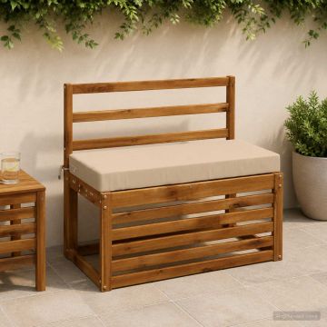 Cuscino per panchina SOEST 100% Poliestere Crema 80 x 40 x 8 cm