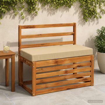 Cuscino per panchina SOEST 100% Poliestere Beige 80 x 40 x 8 cm