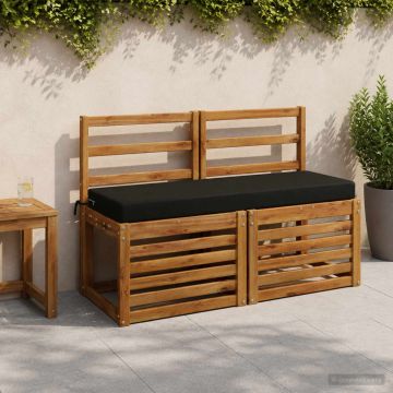 Cuscino per panchina SOEST 100% Poliestere Nero 100 x 40 x 8 cm