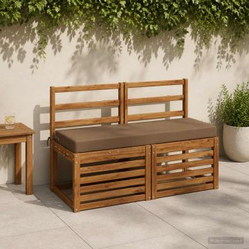 Cuscino per panchina SOEST 100% Poliestere Tortora