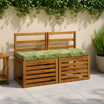 Cuscino per panchina SOEST 100% Poliestere Design a foglia