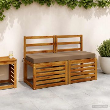 Cuscino per panchina SOEST 100% Poliestere Tortora