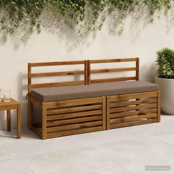 Cuscino per panchina SOEST 100% Poliestere Tortora